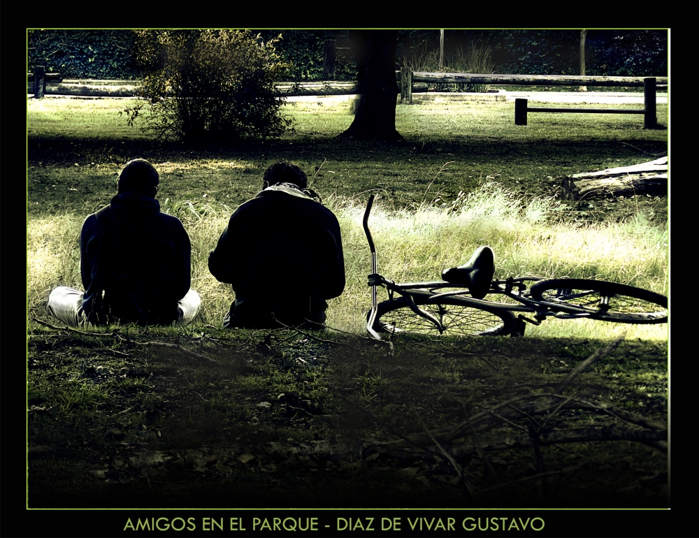 "Amigos en el parque - Diaz De Vivar Gustavo" de Gustavo Diaz de Vivar