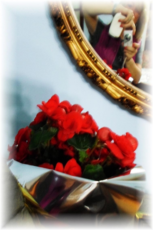 "con flores rojas.." de Vernica Dana