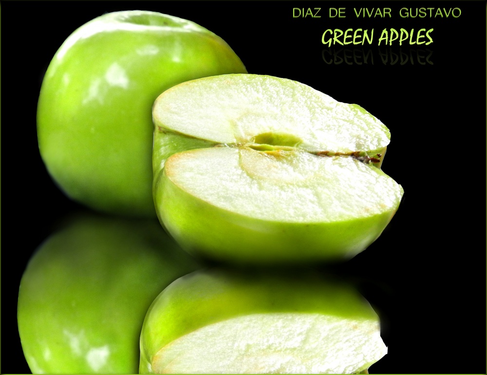 "Green apples - Diaz De Vivar Gustavo" de Gustavo Diaz de Vivar