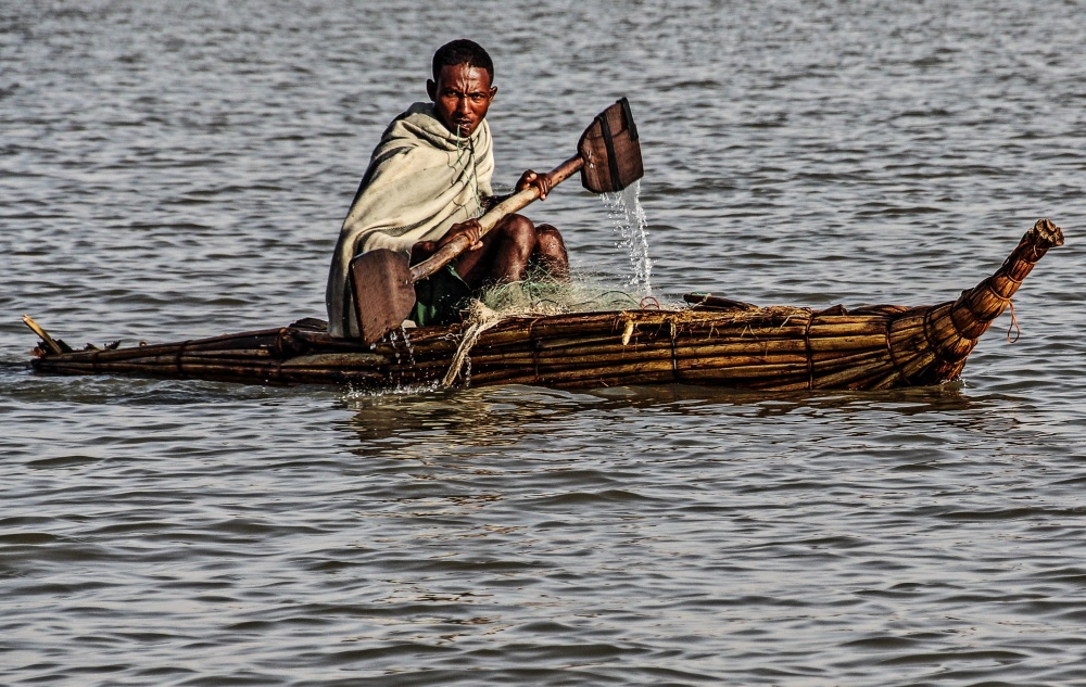 "Barca de papiro ( Lago Tana, Etiopa)" de Jos M Macas Caball