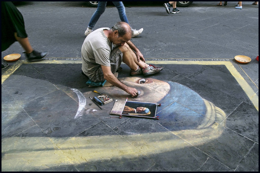"artista de calle" de Jorge Sand