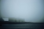 niebla en el puerto