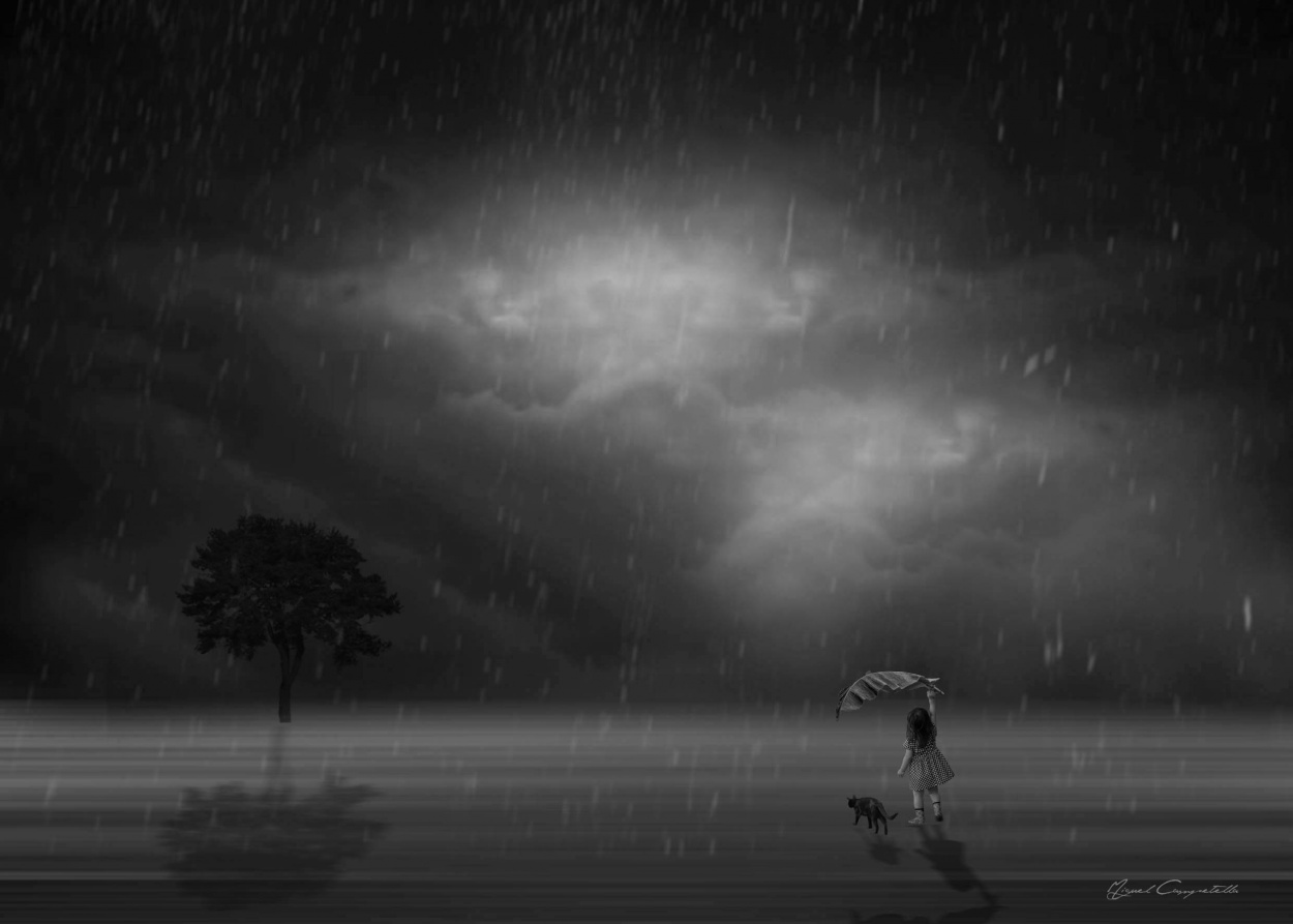 "My friend y I in the rain" de Miguel Campetella