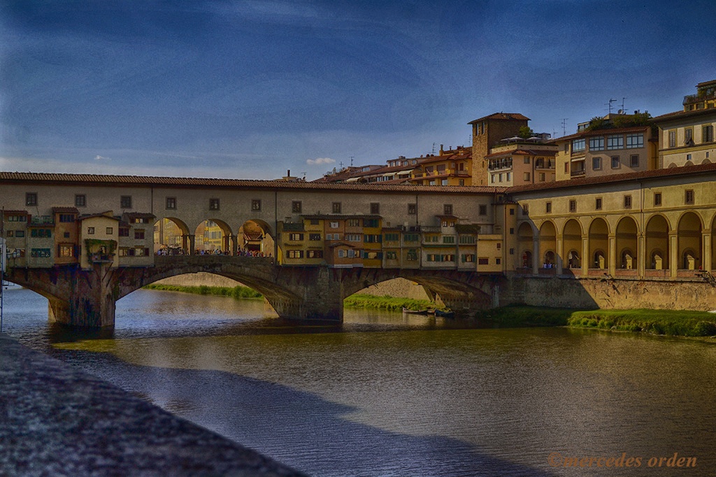 "El Puente Viejo, Florencia" de Mercedes Orden