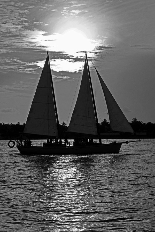 "velero en el atardecer de Key West" de Mara Elices