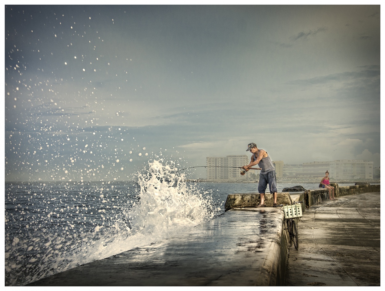 "Pesca en el Malecon..." de Laje Pedro Eugenio