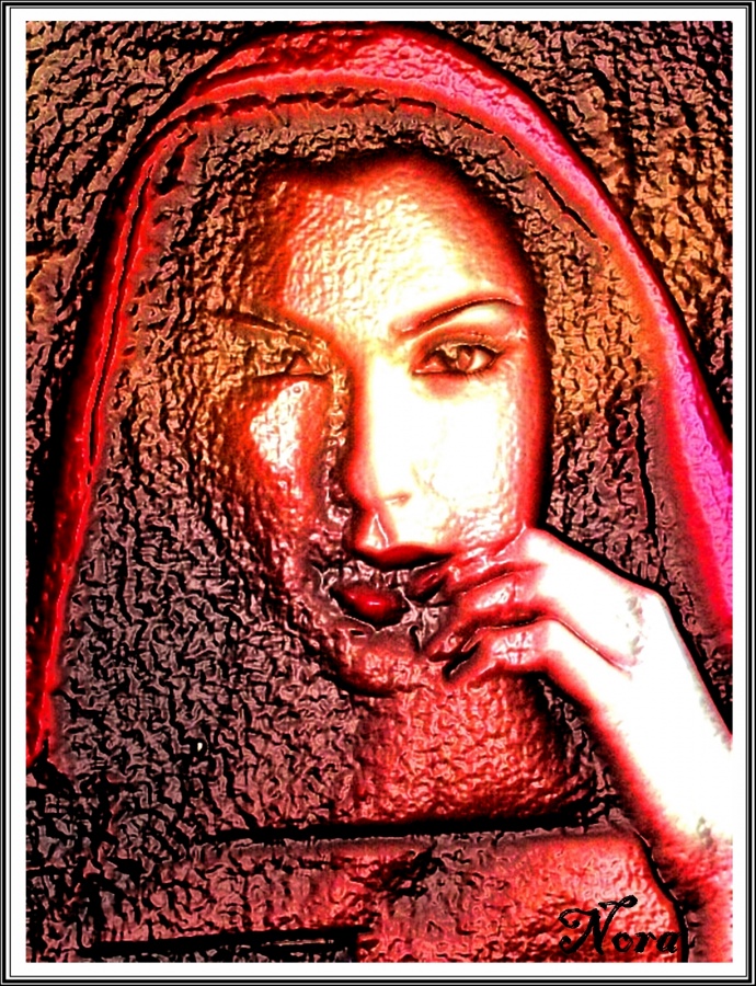 "La dama de rojo...." de Nora Noemi Bonnot