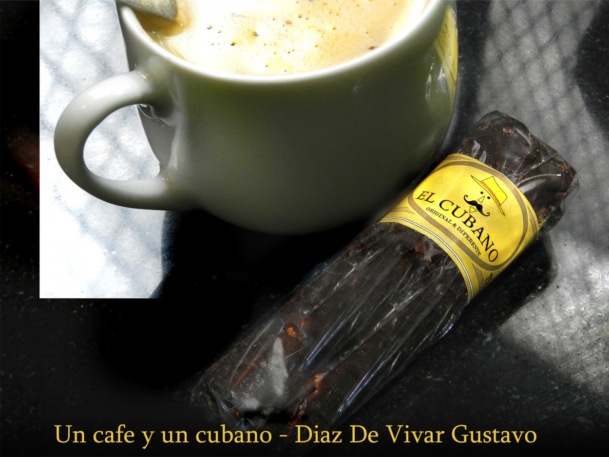 "El cubano - Habano de chocolate y un cafe" de Gustavo Diaz de Vivar
