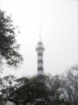 Misty morning lighthouse