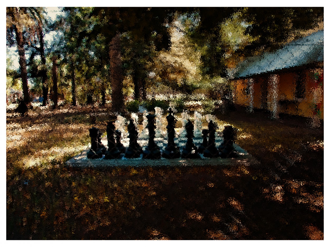 "El patio del ajedrez" de Nora Lilian Iturbide ( Noral )