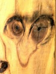 La cara en la madera