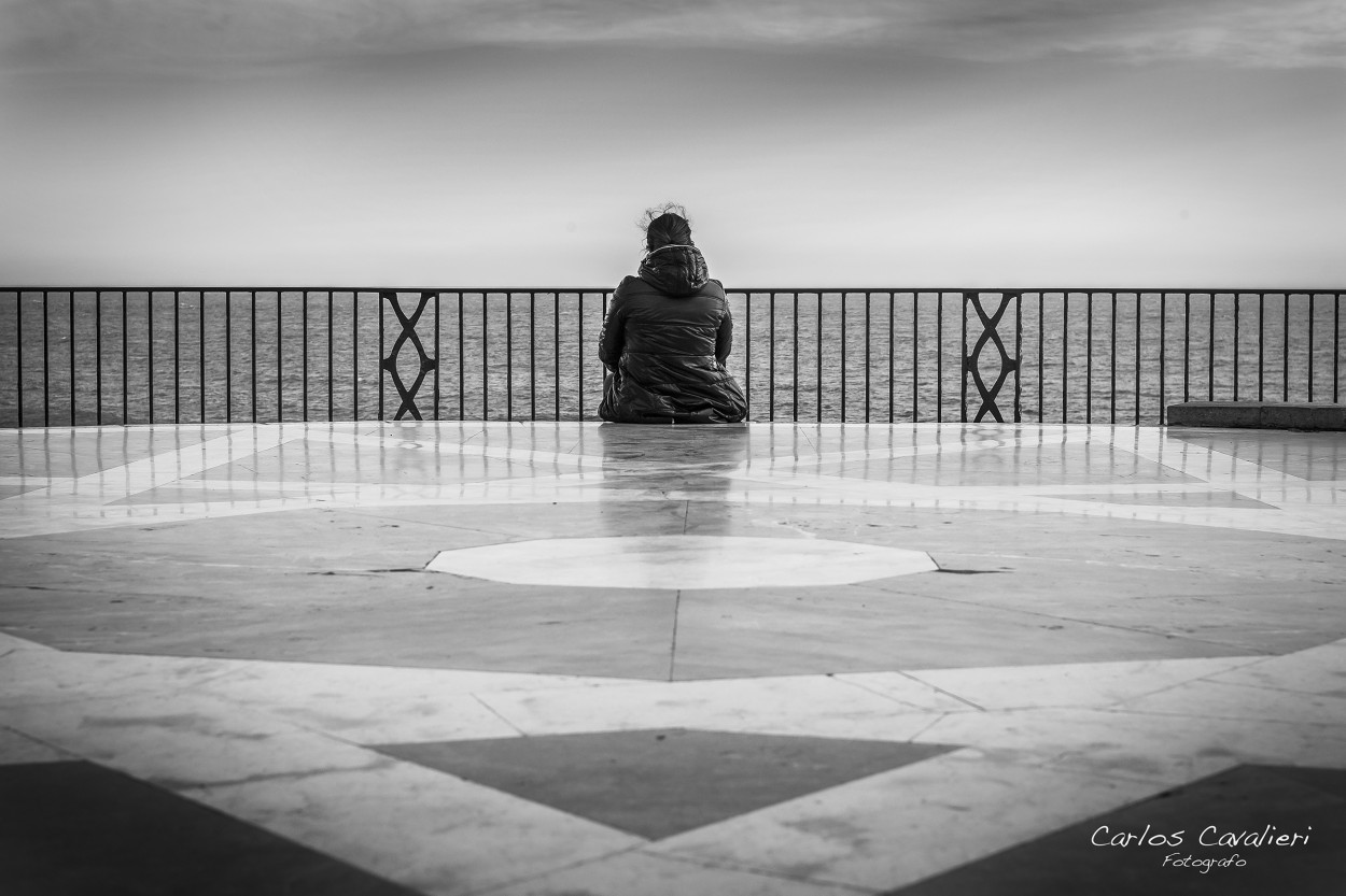 "Meditando en soledad" de Carlos Cavalieri