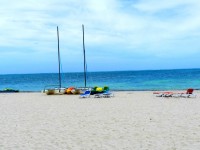 Santa Lucía y sus playas arena fina color crema