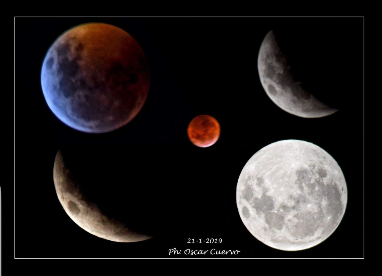 "Fases eclipse Luna" de Oscar Cuervo