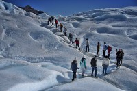 Caminando sobre el glaciar