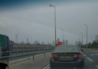 niebla en la autopista a Tel Aviv