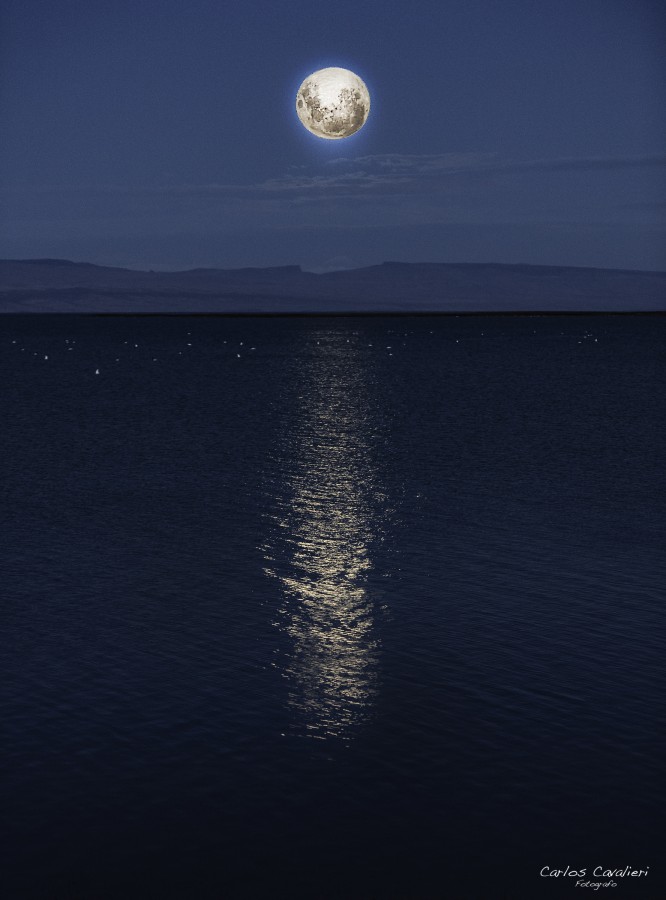 "La limpia luna fueguina...." de Carlos Cavalieri