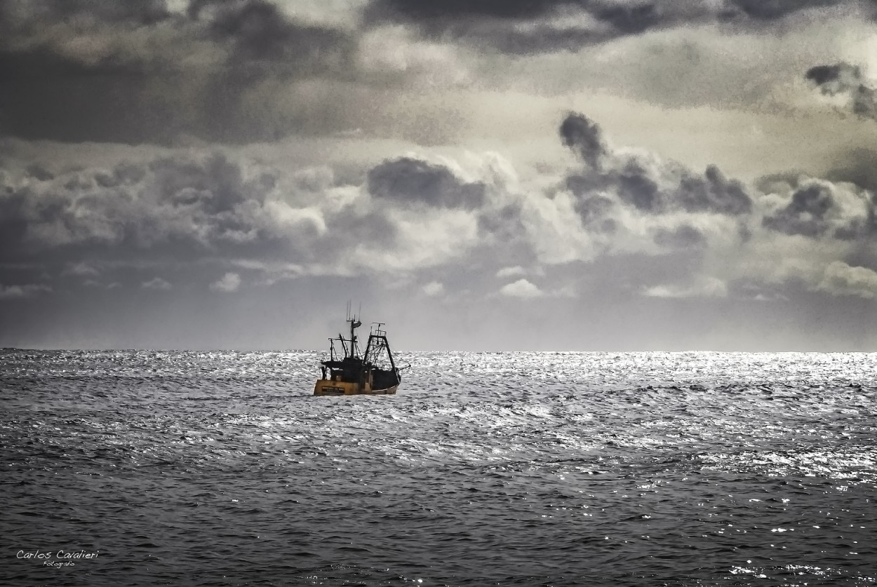 "A la Pesca en el vasto mar..." de Carlos Cavalieri