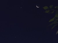 Jpiter, Venus y Luna creciente