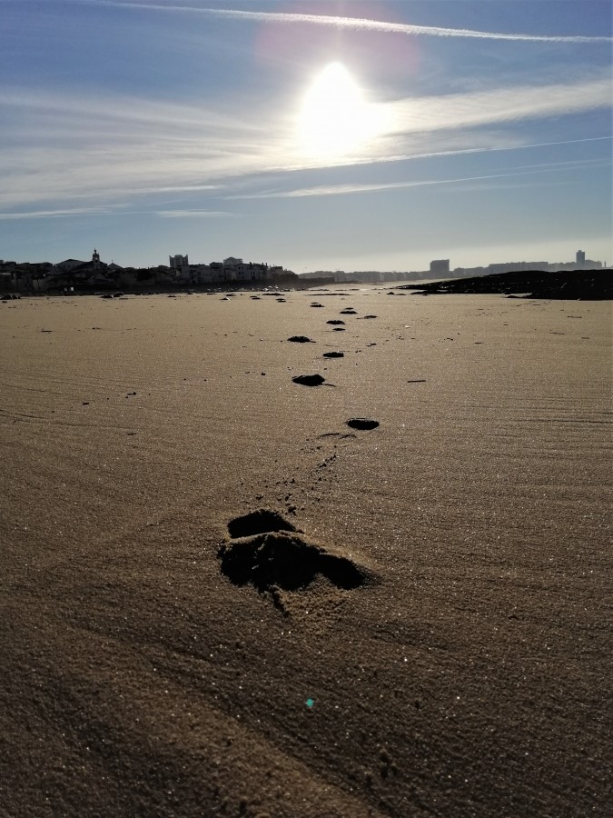 "Pegadas na areia" de Maria Cristina de Castilho Brda