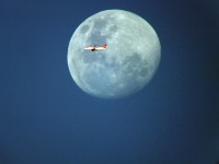 Registrando a Lua Cheia, o avio foi um bonus!