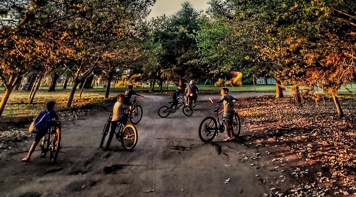"A la tardecita pinta bicicleteada con amigos" de Gustavo Luben Ivanoff