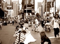 Cuando había gente en Times Square