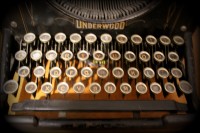 Vieja maquina de escribir.