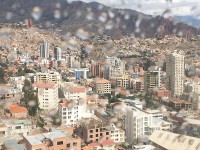 Descendo do aeroporto de El Alto, para La Paz.