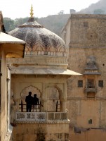 Una torreta del Amber Fort.