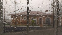 Da janela de meu estdio, as fortes chuvas, agora!