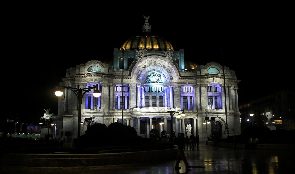 "El Palacio de Bellas Artes de noche..." de Juan Carlos Barilari