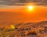 the desert sunset