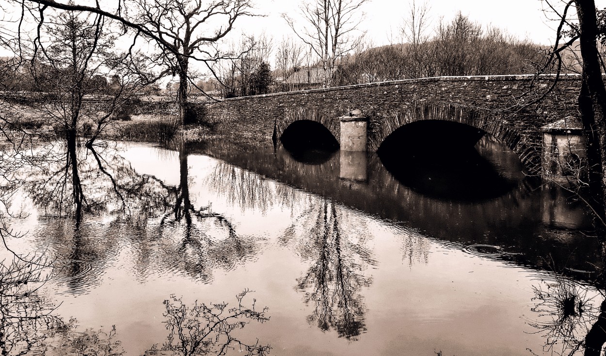 "puente sobre el Ro Leven" de Viviana Garca