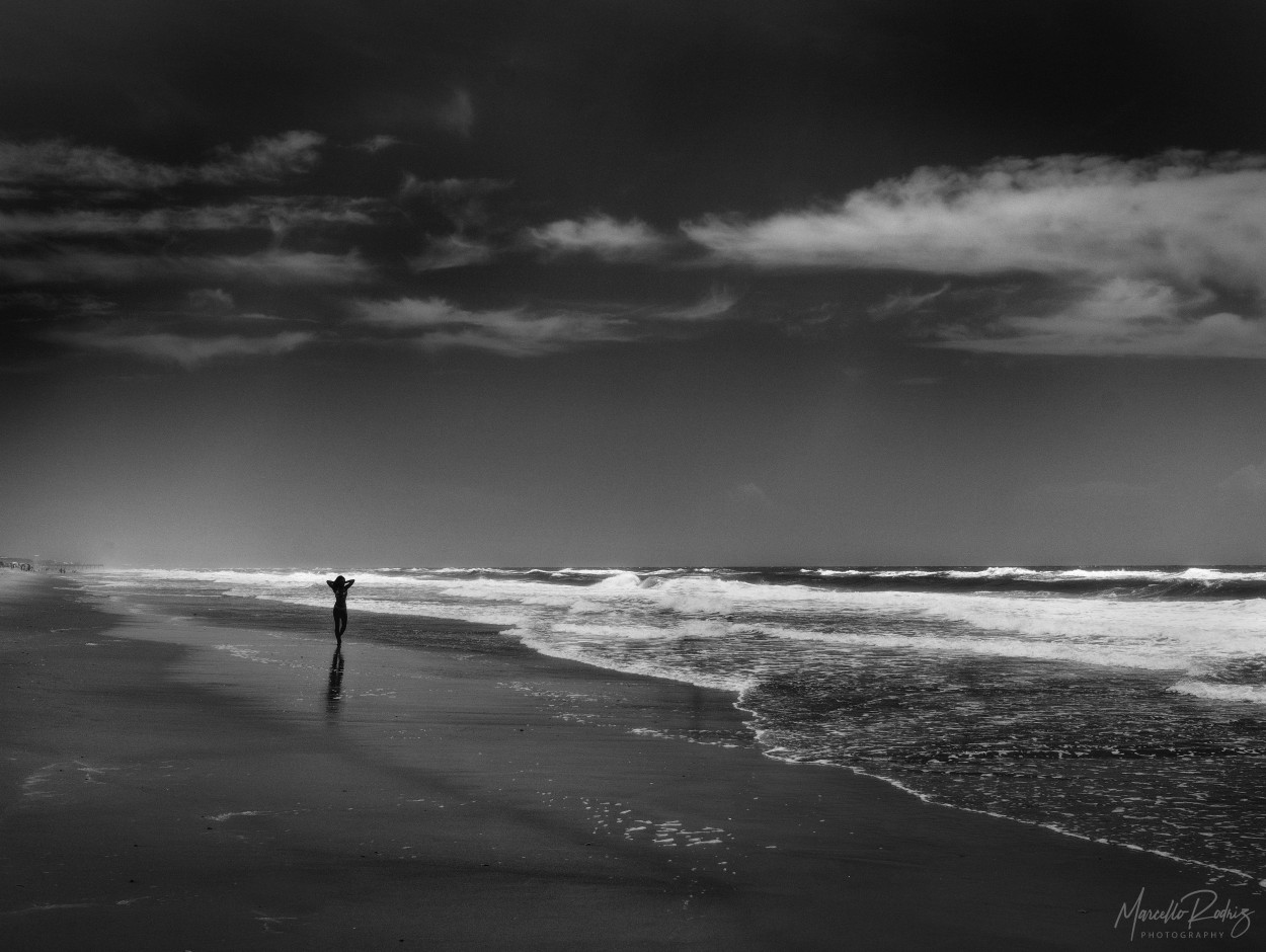 "Atardecer en la playa" de Marcello Rodriguez Puebla