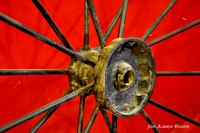 antigua rueda de la bodega Baudron, Maipu, Mendoza