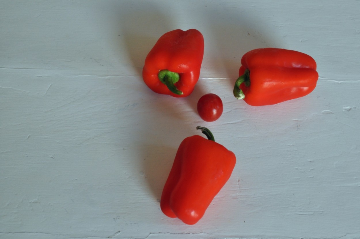 "Mini-Pimentes e Tomate-cereja nesta......" de Decio Badari