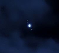 Jupiter y sus lunas, foto de anoche 22hs