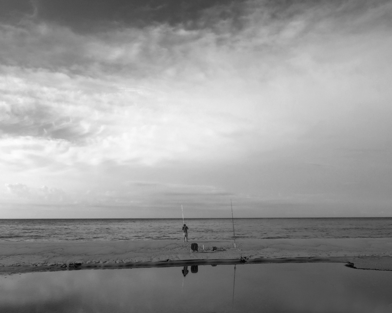 "Pescador solitario" de Carlos Olivares