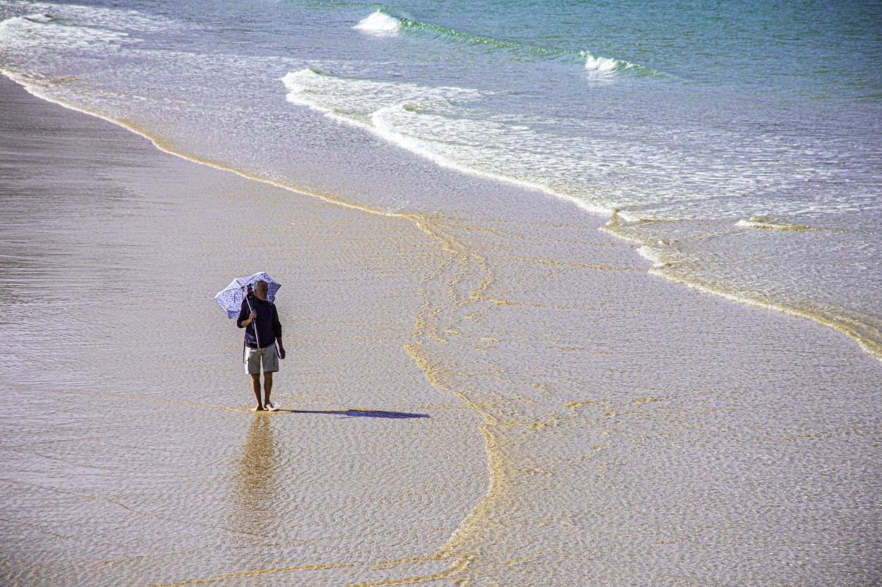 "Disfrutando de la playa solitaria" de Daniel Oliveros