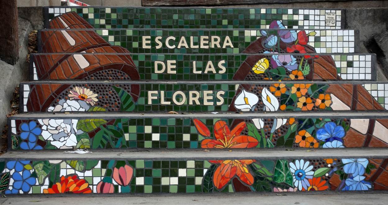 "escalera de las flores 1" de Gustavo Targa