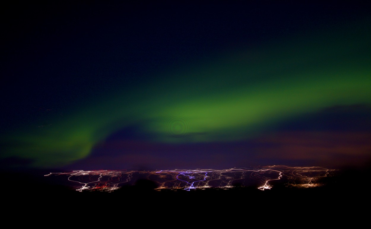 "Jugando con la aurora boreal... Qu experiencia !!" de Alejandra Jevos