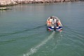 navegando en el puerto de Iquique