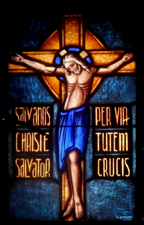 Foto 1/Vitreaux con la Imagen de Cristo crucificado