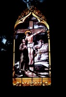 Vitreaux con la Imagen de Cristo crucificado