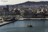Puerto de Barcelona desde el aire...