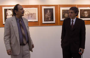 Edgardo Filloy, director de Galería de AGFA y Rubén Sotera