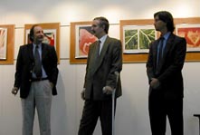 Edgardo Filloy, director de Galería de Agfa, Dr. Juan Zuleta y Martín Gómez Alzaga