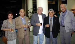 Horacio Calvo y Sra, Roberto Kuper, Daniel Mercado y Walter Rodríguez